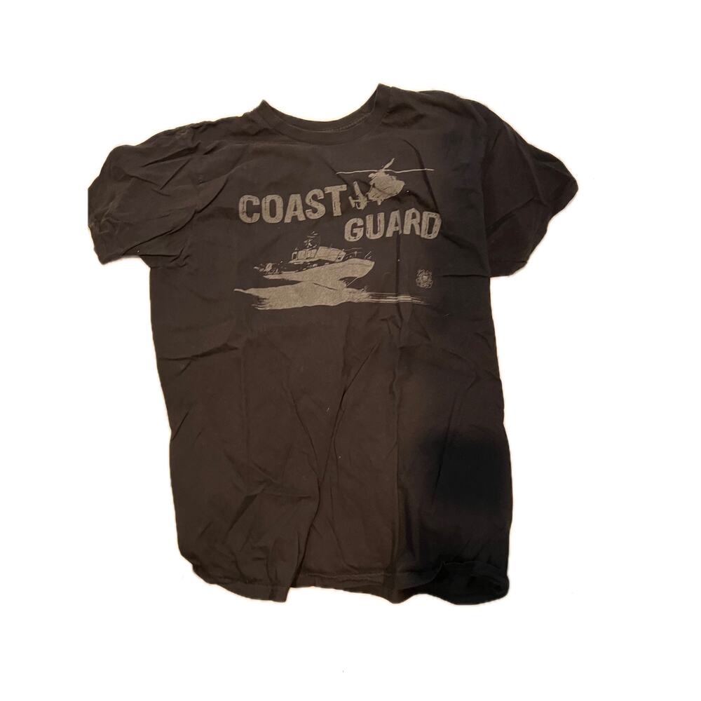 USA Coast Guard Black T-shirt Mens Medium